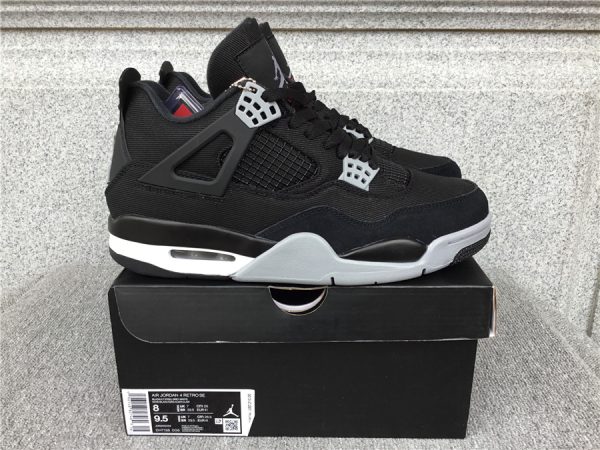 Jordan 4 Retro SE Black Canvas