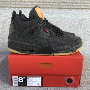 Jordan 4 Retro Levi's Black (GS) (Levi's Tag)