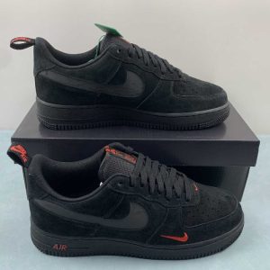 Nike Air Force 1 Low Multi-Swoosh Black Crimson