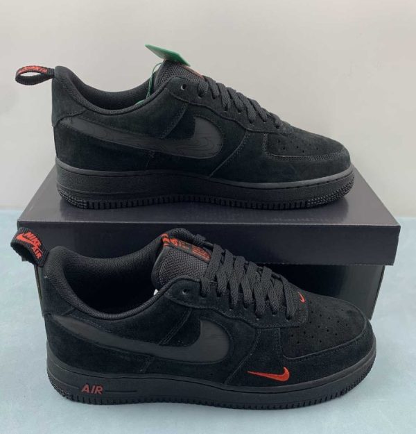 Nike Air Force 1 Low Multi-Swoosh Black Crimson