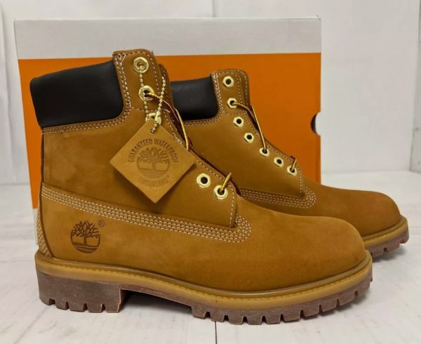 Timberland Men's 6 Inch Premium Waterproof Boots Wheat Nubuck Men’s WIDE Select