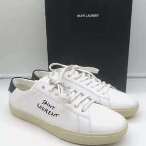 Saint Laurent Court Classic SL/06 Low Distressed Cream
