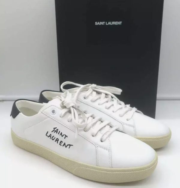 Saint Laurent Court Classic SL/06 Low Distressed Cream